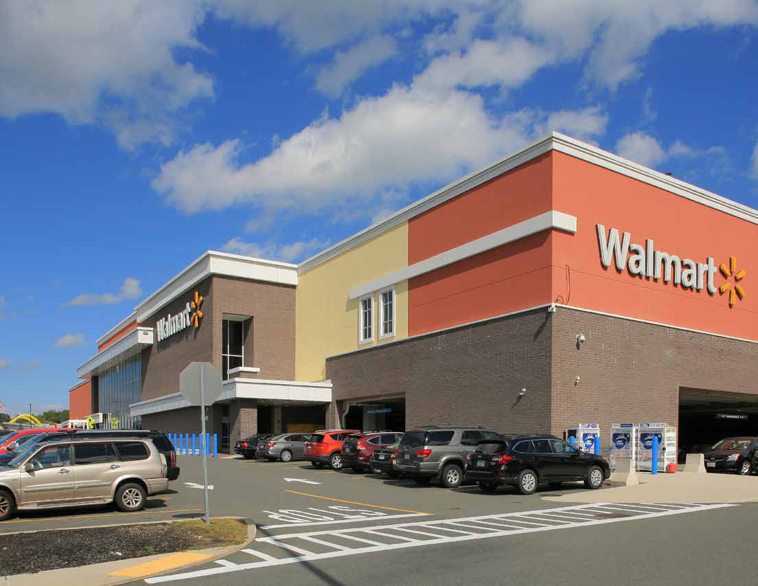 Walmart Supercenter Two Level Storefront Saugus Stock Footage